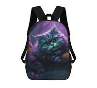 sinyumoney Magical Fantasy Cat Artwork Mochila Escolar Infantil De 17 Pulgadas Con Estampado 3D De Películas De Anime Para Niños, Mochila De Viaje, Mochila Escolar Infantil
