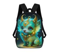 sinyumoney Magical Fantasy Creature Art Print -3 Mochila Infantil De 17 Pulgadas, Mochila Escolar Con Estampado 3D De Dibujos Animados Para Niños Y Adolescentes.
