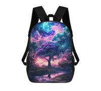 sinyumoney Magical Fantasy Forest Night Sky Mochila Escolar/para Ordenador Portátil Para Colegio/trabajo/viajes Para Camping, Aventuras Al Aire Libre Y Viajes Diarios 17inch