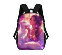 sinyumoney Magical Fantasy with Cat Mochila Grande Para Portátil Resistente Al Agua Para La Escuela - Perfecta Para Viajes, Trabajo Y Uso Diario 17inch