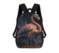 sinyumoney Magical Flamingo in Enchanted Forest Mochilas Infantiles Escolares Impresas En 3D, Mochilas Para Niños, Mochilas De Viaje Para Niños Y Niñas, Mochilas Escolares Para Niños 17inch