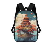 sinyumoney Magical Floating Village Mochilas Escolares Para Niños Y Niñas, Mochilas Deportivas Informales Para Primaria, Mochilas De Gran Capacidad Para Libros 17inch