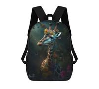 sinyumoney Magical Floral Giraffe Mochilas Para Niños, Mochilas Escolares Personalizadas En 3D Para Niños Y Niñas, Mochilas Escolares Grandes, Mochilas Informales Para El Día A Día 17inch