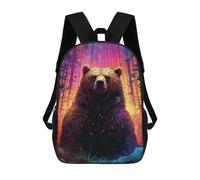 sinyumoney Magical Forest Bear Mochilas Escolares Para Niños Y Niñas, Mochilas Deportivas Informales Para Primaria, Mochilas De Gran Capacidad Para Libros 17inch
