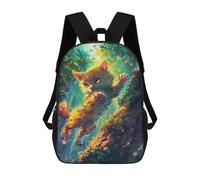 sinyumoney Magical Forest Cat Artwork Mochila Grande, Ligera E Informal Para El Campus, Actividades Al Aire Libre, Viajes Y Deportes 17inch