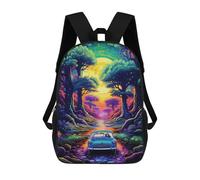 sinyumoney Magical Forest Drive -4 Mochila Escolar De 17 Pulgadas Impresa En 3D Mochilas Infantiles Mochila Genial Impresa En 3D Para Niños De Primaria Y Secundaria
