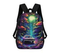 sinyumoney Magical Forest Drive -5 Mochila Infantil De 17 Pulgadas, Mochila Escolar Con Estampado 3D De Dibujos Animados Para Niños Y Adolescentes.