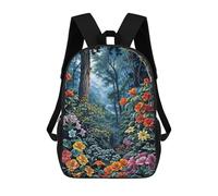 sinyumoney Magical Forest Flowers Mochilas Para Niños Mochilas Escolares Mochila Escolar Para Niños Impresa En 3D Mochilas De Viaje De Moda Para Niños De Primaria Y Secundaria 17inch