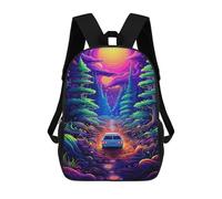 sinyumoney Magical Forest Journey Mochila Escolar De 17 Pulgadas Impresa En 3D Mochilas Infantiles Mochila Genial Impresa En 3D Para Niños De Primaria Y Secundaria