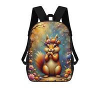 sinyumoney Magical Forest Squirrel Mochila Escolar Infantil De 17 Pulgadas Con Estampado 3D De Películas De Anime Para Niños, Mochila De Viaje, Mochila Escolar Infantil
