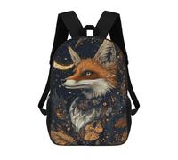 sinyumoney Magical Fox Art Print -3 Mochila Escolar Resistente Al Agua, Mochila De Viaje, Bolsa Para Computadora Para Hombres, Mujeres Y Adolescentes 17inch