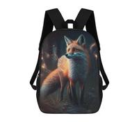 sinyumoney Magical Fox Glowing Artwork Mochila Escolar De 17 Pulgadas Impresa En 3D Mochilas Infantiles Mochila Genial Impresa En 3D Para Niños De Primaria Y Secundaria