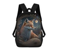 sinyumoney Magical Fox Moonlit Forest Mochila Escolar, De Negocios, Para Portátil, Unisex, Informal, Para Adolescentes, Chicas, Chicos, Mujeres Y Hombres 17inch