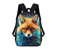 sinyumoney Magical Fox Portrait -4 Mochilas Escolares Impresas En 3D, Mochila Escolar Informal Para Niños, Mochila Escolar De Moda Para Estudiantes De Secundaria 17inch