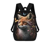 sinyumoney Magical Fox with Butterflies Mochila Escolar Informal Para El Día A Día, Para La Escuela, El Trabajo Y Los Viajes Para Hombres, Mujeres Y Adolescentes. 17inch
