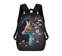 sinyumoney Magical Fox with Flowers 17inch Mochilas Escolares Impresas En 3D, Mochilas Escolares De Moda Para Niños De Primaria Y Secundaria