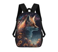 sinyumoney Magical Fox with Flowers-4 Mochila Grande Para Portátil Resistente Al Agua Para La Escuela - Perfecta Para Viajes, Trabajo Y Uso Diario 17inch