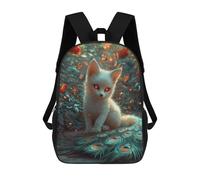 sinyumoney Magical Fox with Peacock Tail Mochilas Escolares Para Ordenador, Ideales Para El Colegio/trabajo/viajes, Acampadas, Aventuras Al Aire Libre Y Viajes Diarios 17inch
