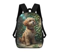 sinyumoney Magical Garden Poodle -1 Mochila Escolar Secundaria Informal Para Viajes, Mochilas Para La Escuela Secundaria, Para Acampar, Aventuras Al Aire Libre Y Viajes Diarios 17inch