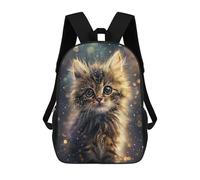 sinyumoney Magical Glittering Kitten Mochila Escolar Infantil Impresa En 3D 17inch Mochilas De Moda Para Niños De Primaria Y Secundaria