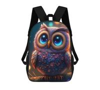 sinyumoney Magical Glittering Owl Mochila Escolar Infantil Impresa En 3D Para Niños, Mochilas De Viaje De Alta Capacidad, Bolsas Para Libros, Mochila Escolar Infantil 17inch