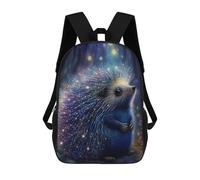 sinyumoney Magical Hedgehog Forest Mochila Escolar Para Niños Y Niñas, Mochila Informal De Viaje, Mochila De Gran Capacidad Para El Día A Día 17inch
