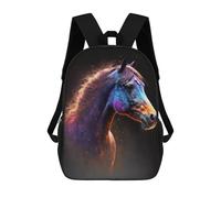 sinyumoney Magical Horse Portrait Mochila Escolar Mochila Para Niños Impresa En 3D Mochilas Infantiles Para Niños Y Niñas Mochilas Escolares Mochilas De Viaje Para Niños 17inch