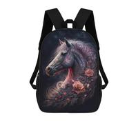 sinyumoney Magical Horse with Flowers Mochila Escolar/para Ordenador Portátil Para Colegio/trabajo/viajes Para Camping, Aventuras Al Aire Libre Y Viajes Diarios 17inch