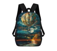 sinyumoney Magical Hot Air Balloon Flight Mochilas De 17 Pulgadas Para Niños, Mochilas Escolares Impresas En 3D Para Estudiantes De Primaria Y Secundaria, Para Niños Y Niñas.