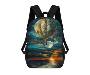 sinyumoney Magical Hot Air Balloon Flight Mochilas De 17 Pulgadas Para Niños, Mochilas Escolares Impresas En 3D Para Estudiantes De Primaria Y Secundaria, Para Niños Y Niñas.
