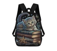 sinyumoney Magical Kitten Books Fantasy Mochilas Infantiles Mochila Escolar Impresa En 3D Para Niños Mochilas De Viaje Bolsas Para Libros Para Niños 17inch Mochila Escolar