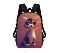 sinyumoney Magical Kitten Gazing Mochila Escolar Mochilas Escolares Para Niñas Y Niños Mochila Con Bolsillo Mochila Escolar De Moda Para Niños 17inch