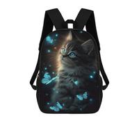 sinyumoney Magical Kitten with Butterflies -1 Mochila Escolar Infantil De 17 Pulgadas Con Estampado 3D, Mochila Moderna Para Niños, Mochilas De Viaje, Bolsas Para Libros, Mochila Escolar Infantil