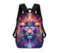 sinyumoney Magical Lion Crown Artwork Mochila Escolar Infantil De 17 Pulgadas Con Estampado 3D, Mochila Moderna Para Niños, Mochilas De Viaje, Bolsas Para Libros, Mochila Escolar Infantil