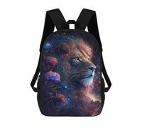 sinyumoney Magical Lion Fantasy Artwork Mochila Escolar Infantil De 17 Pulgadas, Impresa En 3D, Estilo Casual, Para Niños, Ideal Para Viajes, Como Mochila Escolar O Para Llevar Libros.