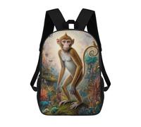 sinyumoney Magical Monkey Safari Mochilas De Moda Impresas En 3D 17inch Mochila Escolar Informal Para Niños De Primaria Y Secundaria