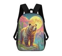 sinyumoney Magical Moonlit Bear Scene Mochila Escolar Resistente Al Agua Para Ordenador Portátil: Perfecta Para Viajes, Trabajo Y Uso Diario 17inch