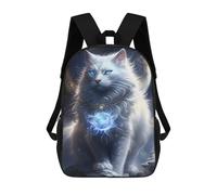 sinyumoney Magical Moonlit Cat Pendant Mochila Escolar Infantil De 17 Pulgadas Con Estampado 3D De Películas De Anime Para Niños, Mochila De Viaje, Mochila Escolar Infantil