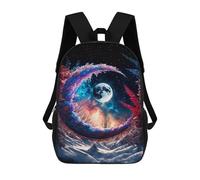 sinyumoney Magical Moonlit Forest Mochila Escolar Impresa En 3D 17inch Mochilas De Moda Para Niños, Mochilas Escolares Para Niños De Primaria Y Secundaria
