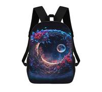 sinyumoney Magical Moonlit Garden Mochila Escolar Impresa En 3D 17inch Mochilas De Moda Para Niños, Mochilas Escolares Para Niños De Primaria Y Secundaria