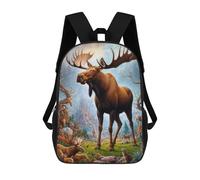 sinyumoney Magical Moose Safari Mochila Escolar Mochila Para Niñas Y Niños Mochilas De Gran Capacidad Mochilas Ligeras Para Niños Y Estudiantes 17inch