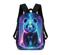 sinyumoney Magical Neon Panda 01 Mochila Escolar Infantil Impresa En 3D Mochila De Viaje De Alta Capacidad Bolsas Para Libros Mochila Infantil 17inch