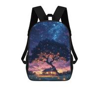sinyumoney Magical Night Cabin Lights Mochila Escolar De 17 Pulgadas Impresa En 3D Mochilas Infantiles Mochila Genial Impresa En 3D Para Niños De Primaria Y Secundaria