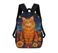 sinyumoney Magical Night Garden Cat -2 Mochila Escolar Resistente Al Agua, Mochila De Viaje, Bolsa Para Computadora Para Hombres, Mujeres Y Adolescentes 17inch