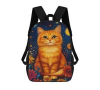 sinyumoney Magical Night Garden Cat -3 Mochila Escolar Para Ordenador Portátil Para La Escuela/trabajo/viajes: Perfecta Para Viajes, Trabajo Y Uso Diario 17inch
