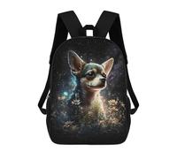 sinyumoney Magical Night Garden with Chihuahua Mochilas Infantiles Mochila Escolar Impresa En 3D Para Niños Mochilas De Viaje Bolsas Para Libros Para Niños 17inch Mochila Escolar