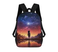sinyumoney Magical Night Sky Cityscape 17inch Mochila Escolar Impresa En 3D Para Niños, Mochila Escolar Informal De Moda, Mochilas De Viaje Para Niños Y Estudiantes.