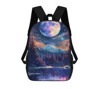 sinyumoney Magical Night Sky Landscape -1 Mochila Escolar Infantil De 17 Pulgadas, Impresa En 3D, Estilo Casual, Para Niños, Ideal Para Viajes, Como Mochila Escolar O Para Llevar Libros.