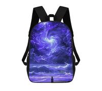 sinyumoney Magical Night Sky Over Ocean 17inch Mochila Escolar Impresa En 3D Para Niños, Mochila Escolar Informal De Moda, Mochilas De Viaje Para Niños Y Estudiantes.