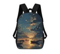 sinyumoney Magical Night Sky Over The Sea Mochila Grande Para Portátil Resistente Al Agua Para La Escuela - Perfecta Para Viajes, Trabajo Y Uso Diario 17inch